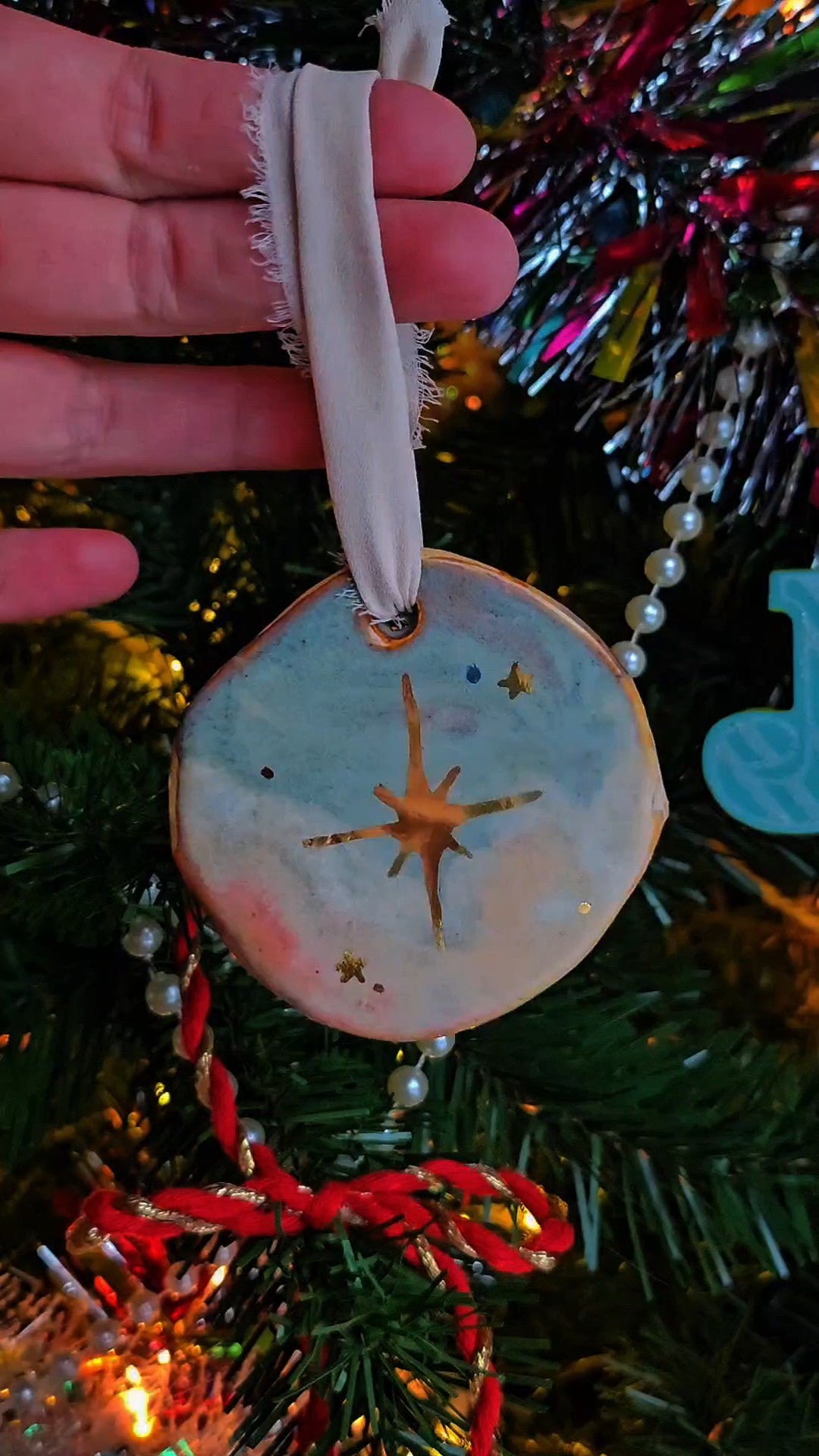 Sparkle Ornament in Pink Sky